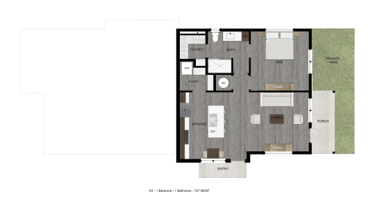 the floor plan for a two bedroom apartment at The parcHAUS at Mustang Drive