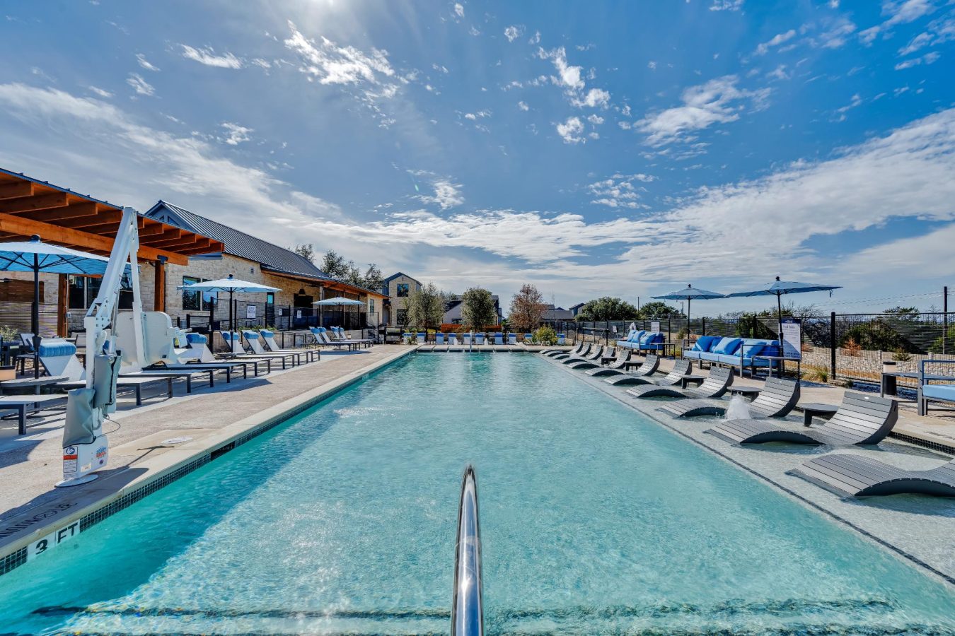 the pool at The parcHAUS at Mustang Drive